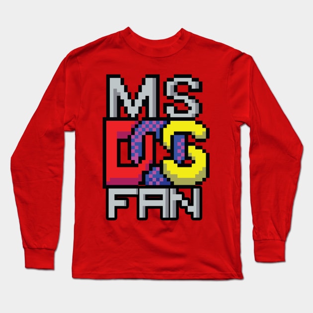 MS DOS Fan Long Sleeve T-Shirt by Meta Cortex